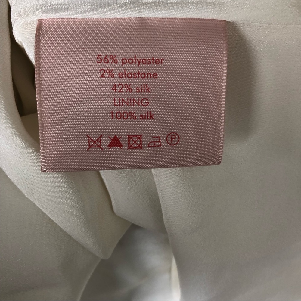ROKSANDA Top Rana White Tulle Trimmed Crepe Blouse - Picture 14 of 15